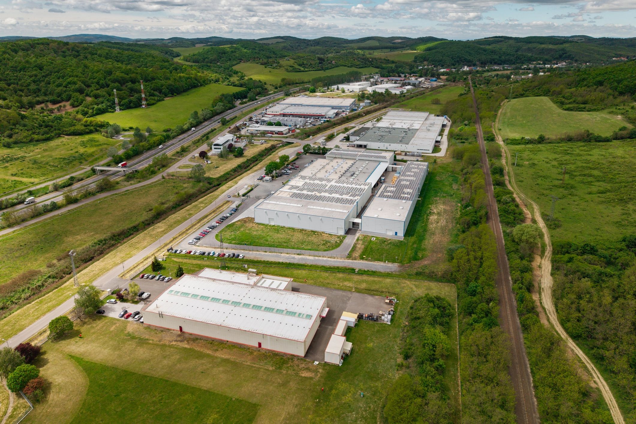 Modern industrial infrastructure representing sustainable engineering systems